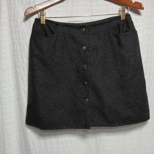 Vintage 90's Gap Wool Blend Snap Closure Lined Mini Skirt. Size 10